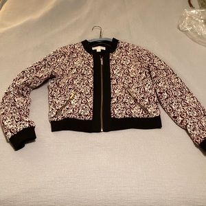 Micheal by Michael Kors Burgundy Sweater Jacket L